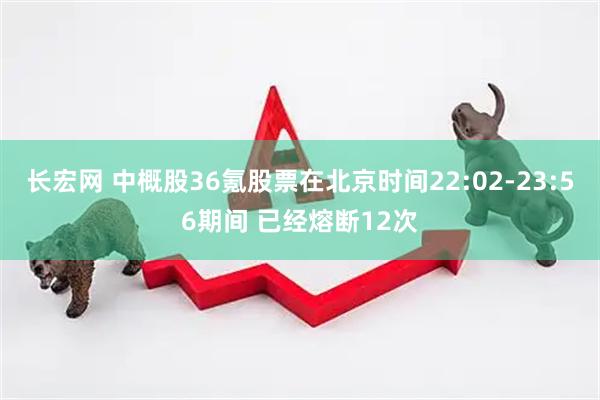 长宏网 中概股36氪股票在北京时间22:02-23:56期间 已经熔断12次